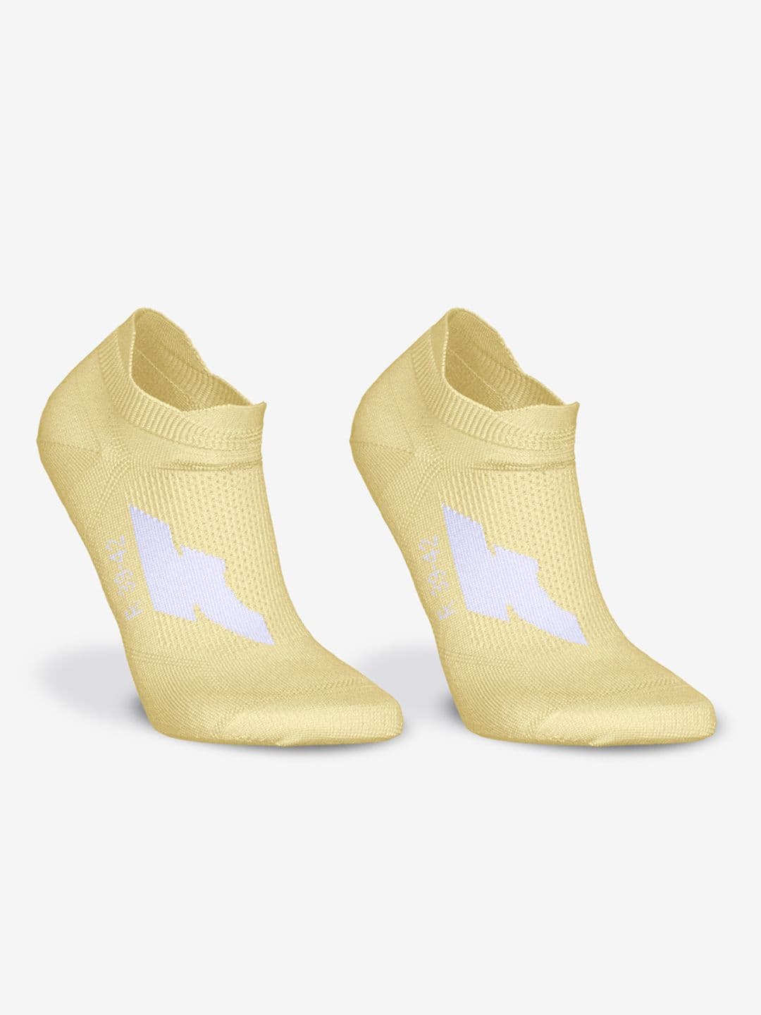 Decathlon Kiprun - Adults Yellow Run500 Moisture Managing Running Socks Pack of 2 - view 1