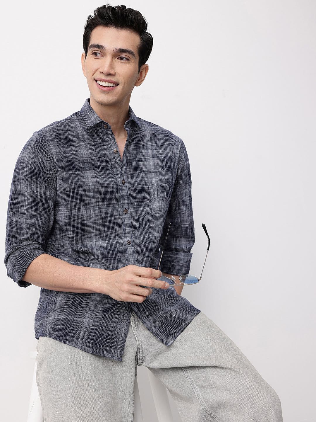 Mast & Harbour Checked Pure Cotton Casual Shirt - view 1