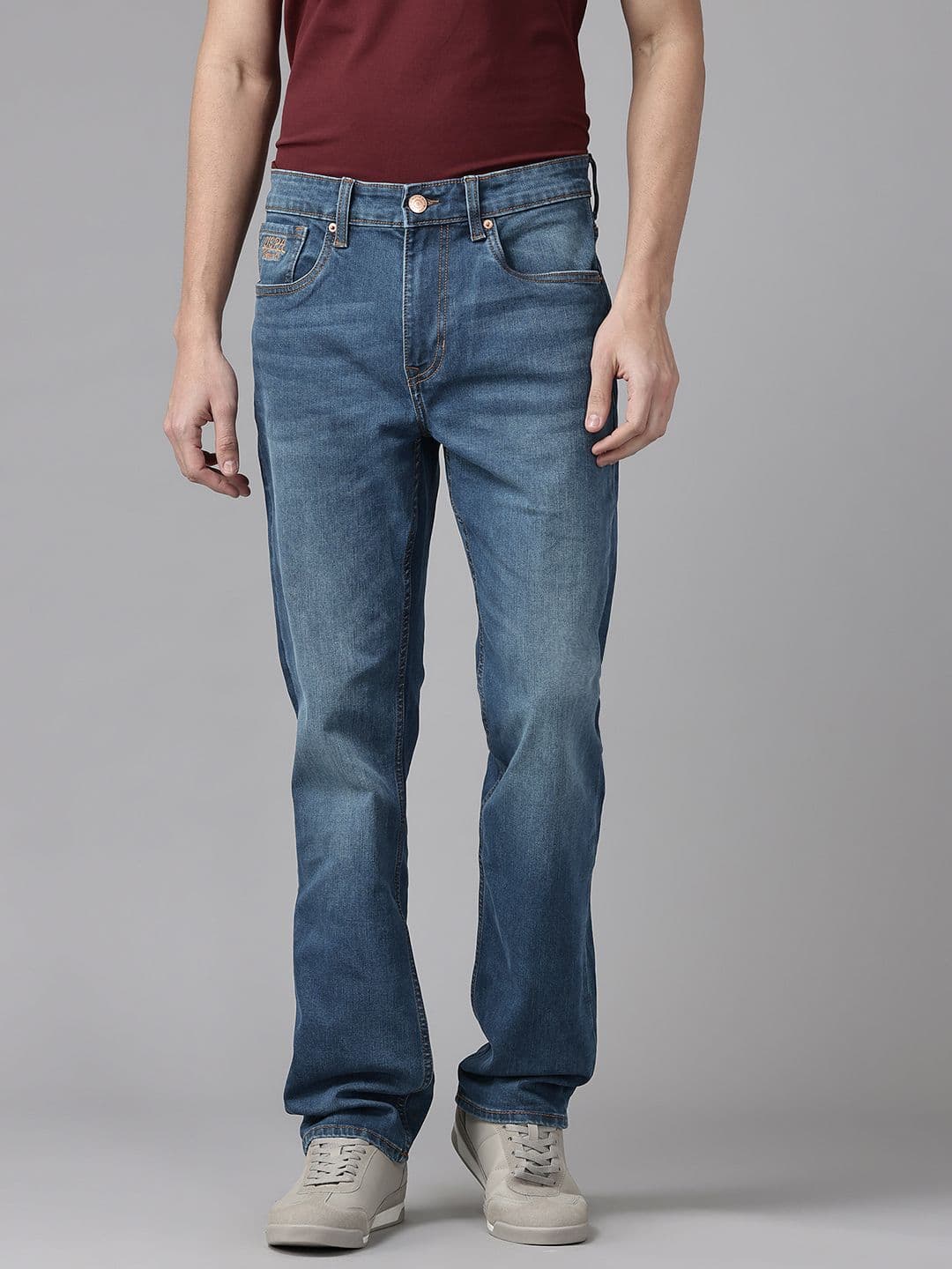U.S. Polo Assn. Denim Co. Men Mid-Rise Slim Fit Light Fade Stretchable Jeans - view 1