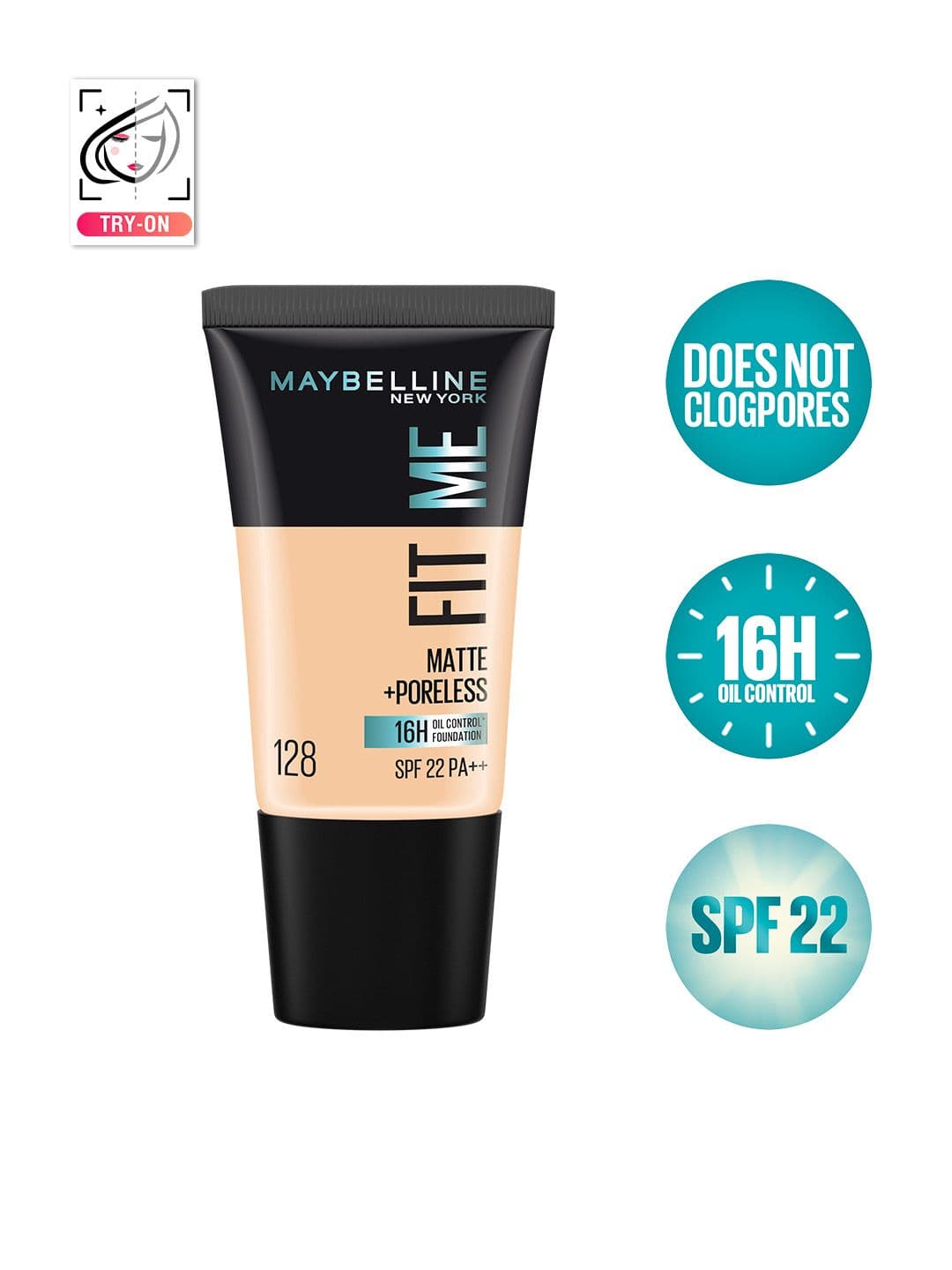Maybelline New York Fit Me Matte+Poreless Foundation 18 ml - Warm Nude 128 - view 1