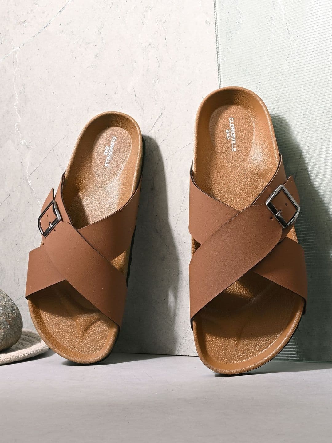 CLERKSVILLE Men Casual Comfort Sandals with Buckle Everyday Slip-On Footwear - view 1