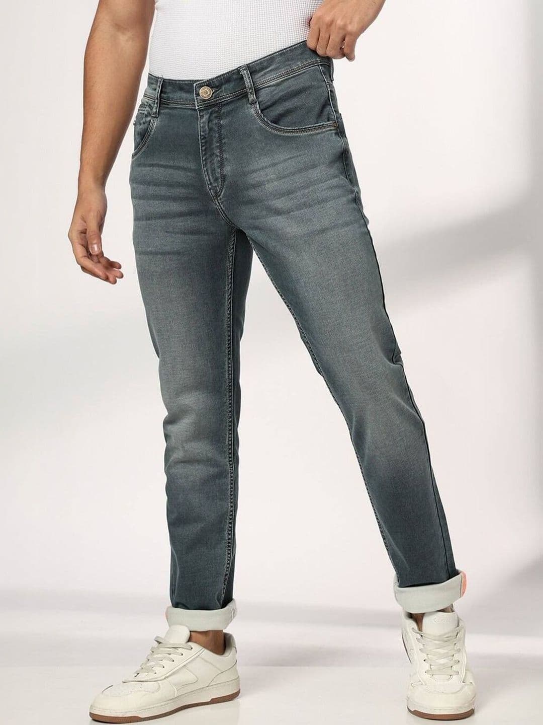 John Players Men Skinny Fit Mid-Rise Light Fade Jeans - view 1