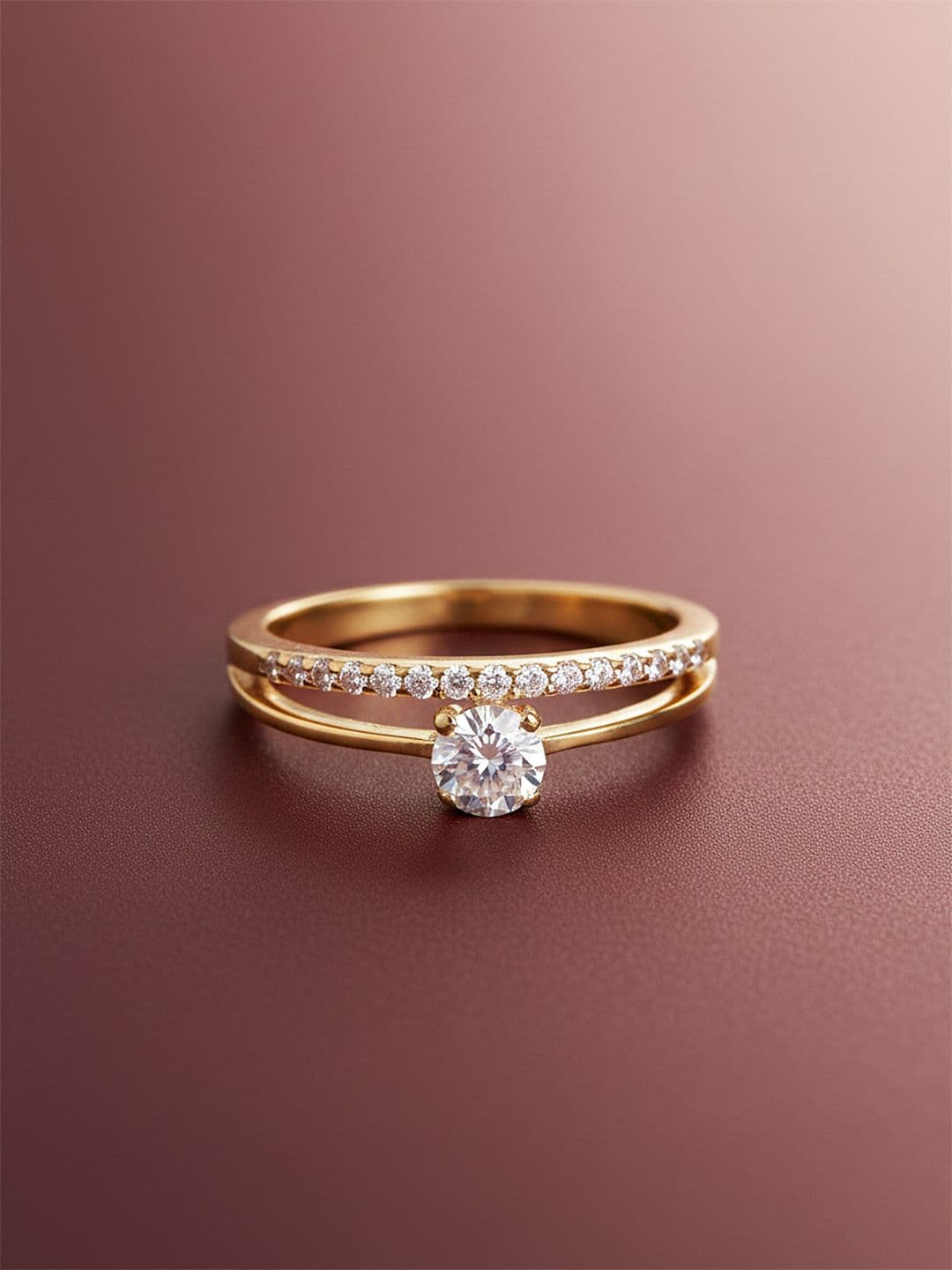 MAEJOY Solitaire Lab grown diamond 92.5 Sterling Silver 18KT engagement ring - view 1