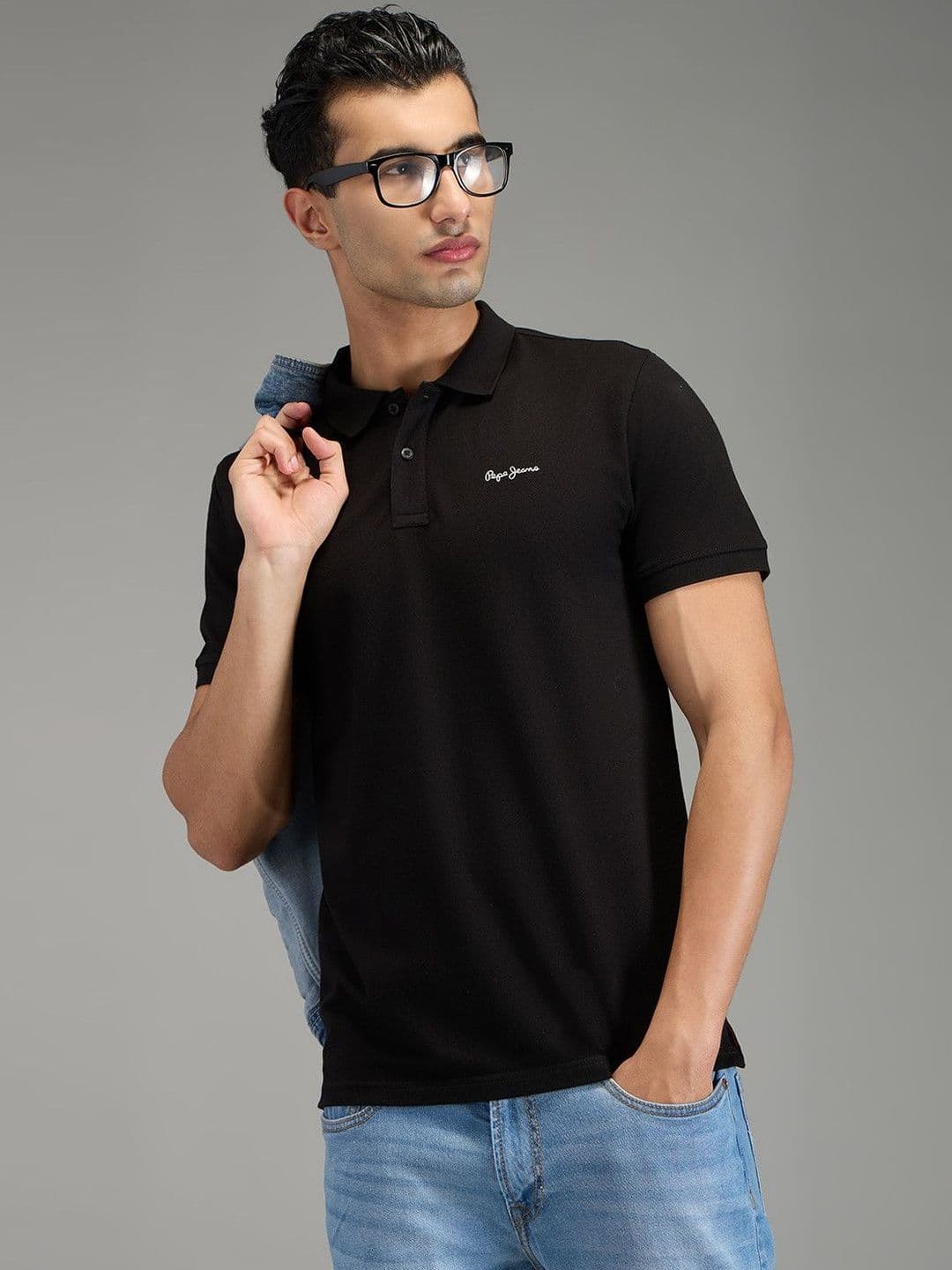 Pepe Jeans Men Brand Logo Polo Collar T-shirt - view 1