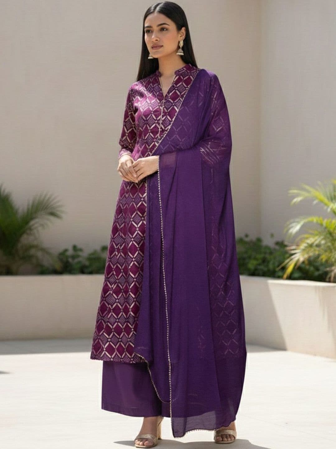 AADVIKA Women Geometric Printed Straight Kurta - view 1