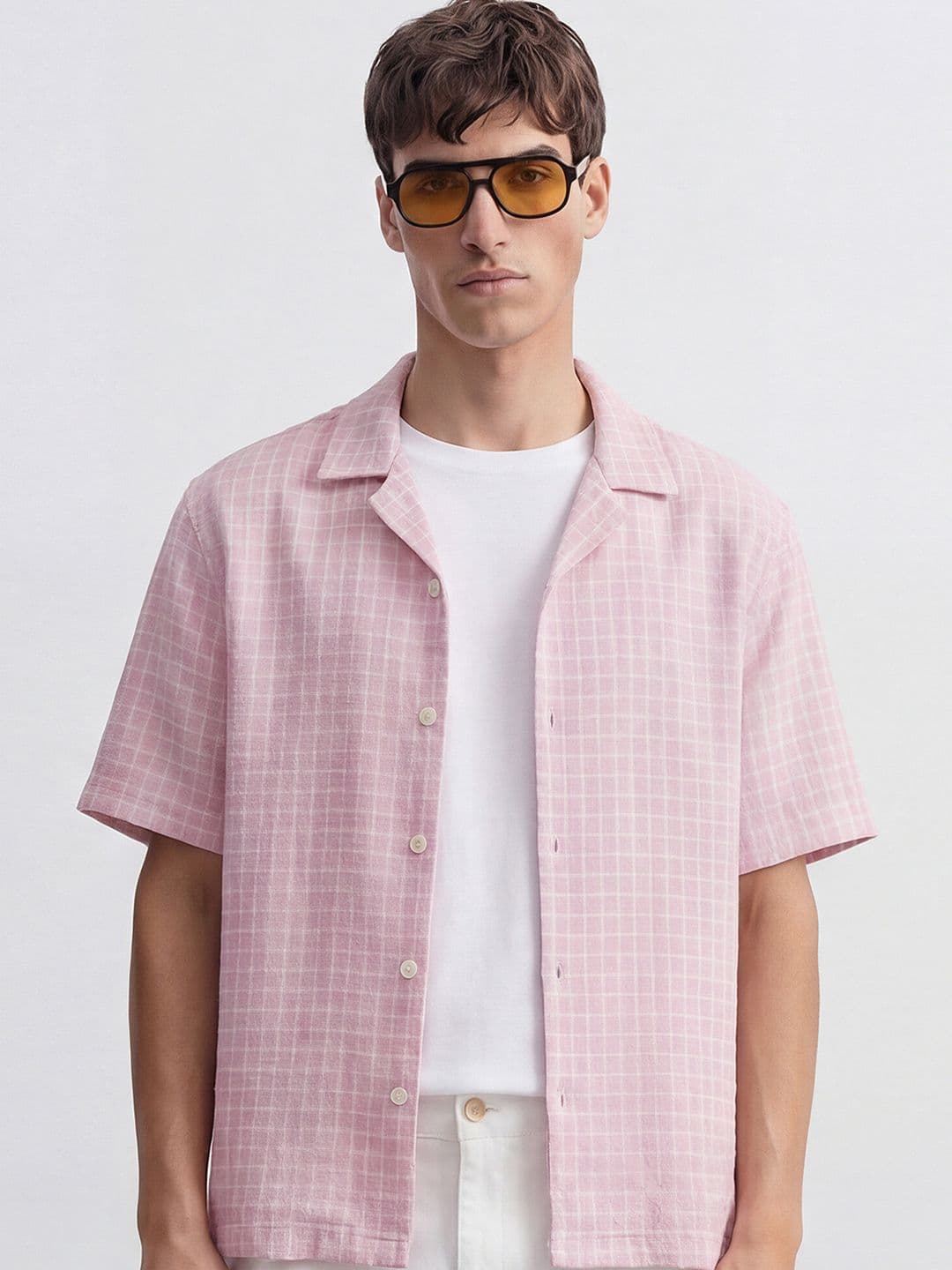HIGHLANDER Men Windowpane Checks Checked Casual Shirt - view 1