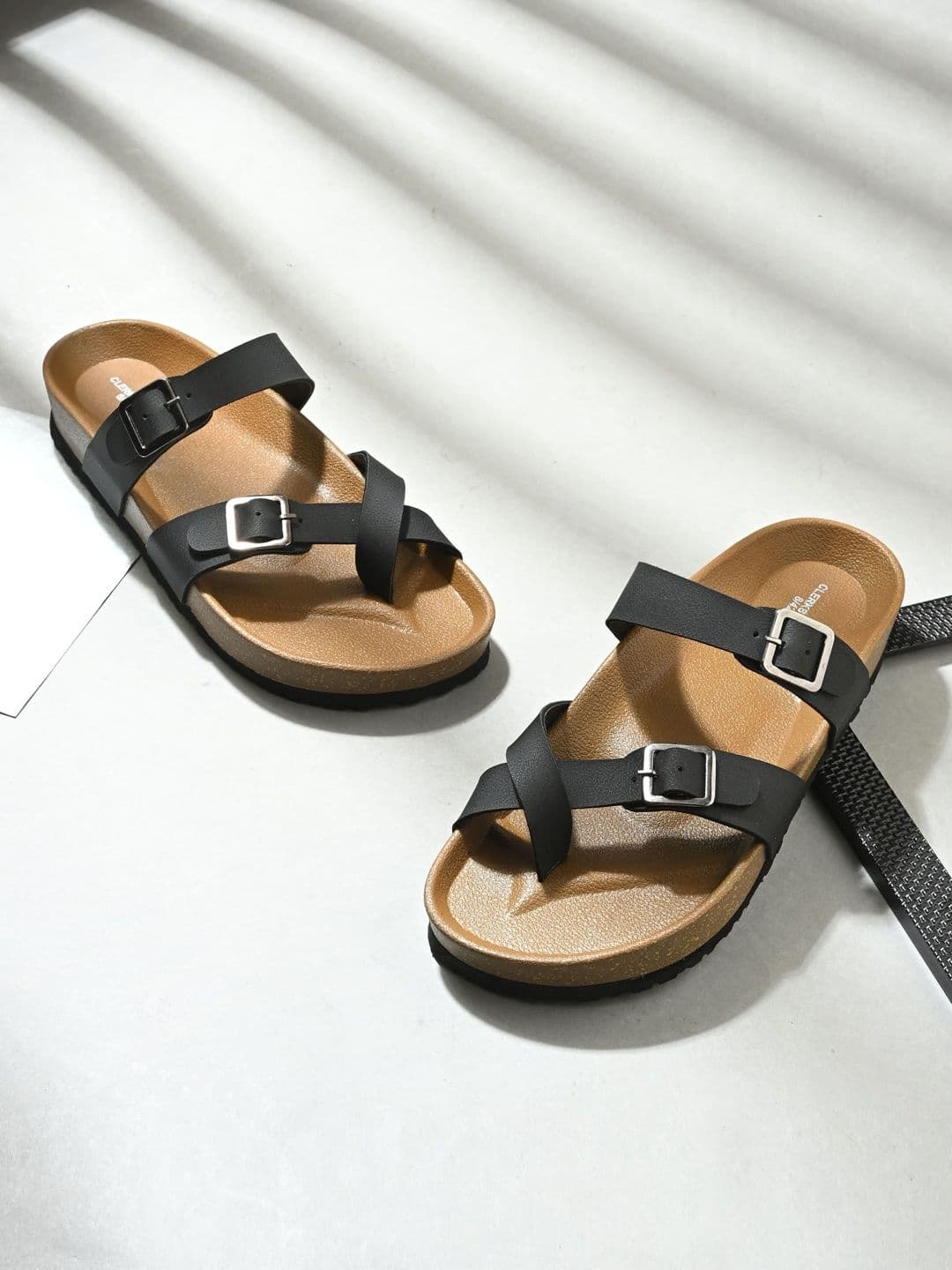 CLERKSVILLE Men Slip-On Open Toe Casual Sandals with Lightweight Grip Sole & PU Footbed - view 1