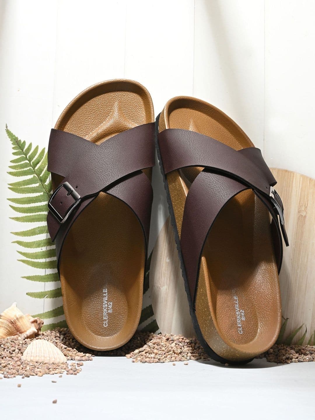 CLERKSVILLE Men Casual Comfort Sandals with Buckle Everyday Slip-On Footwear - view 1