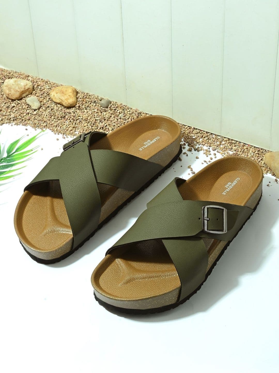 CLERKSVILLE Men Casual Comfort Sandals with Buckle Everyday Slip-On Footwear - view 1