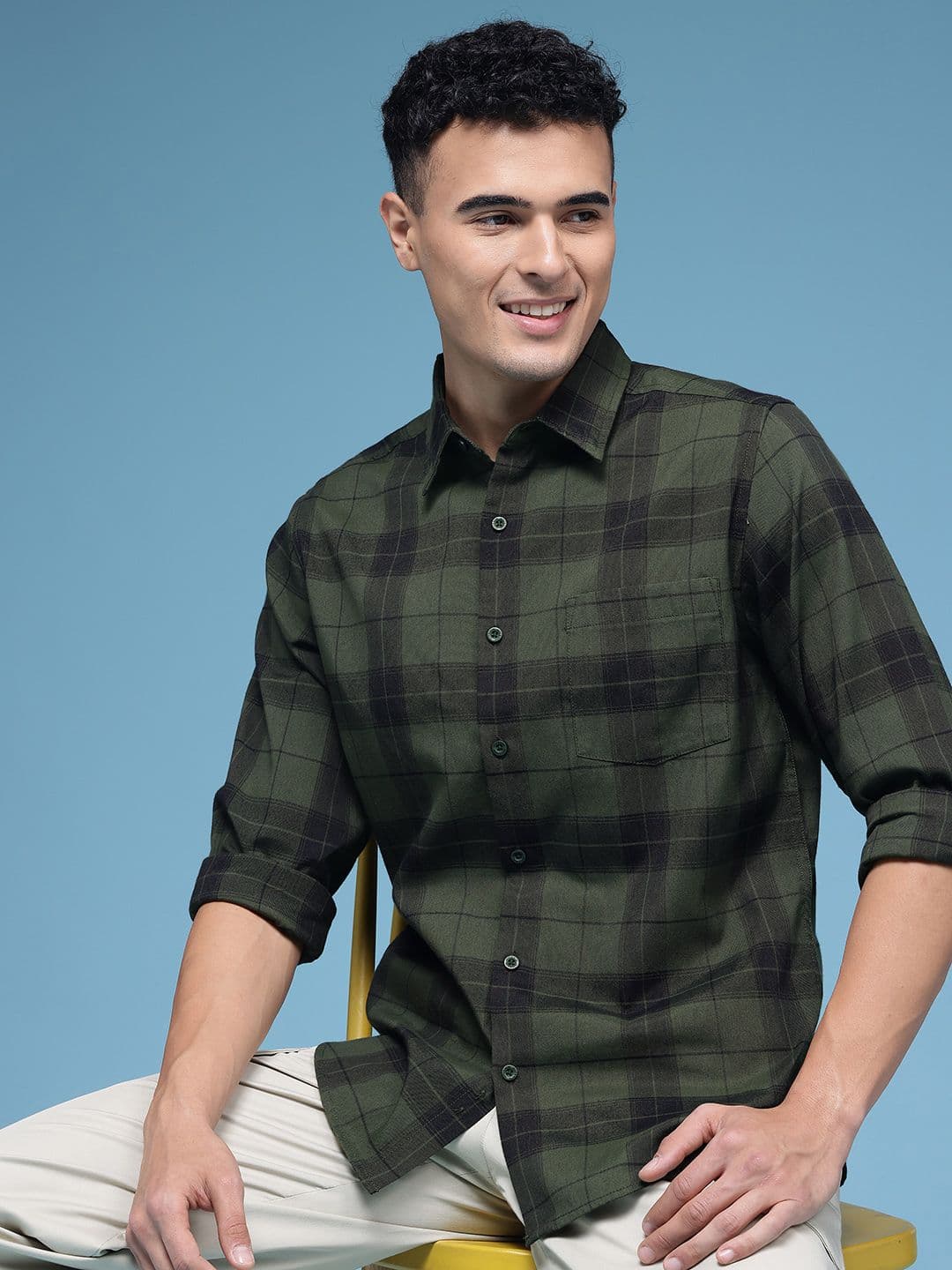 HERE&NOW Pure Cotton Checked Casual Shirt - view 1
