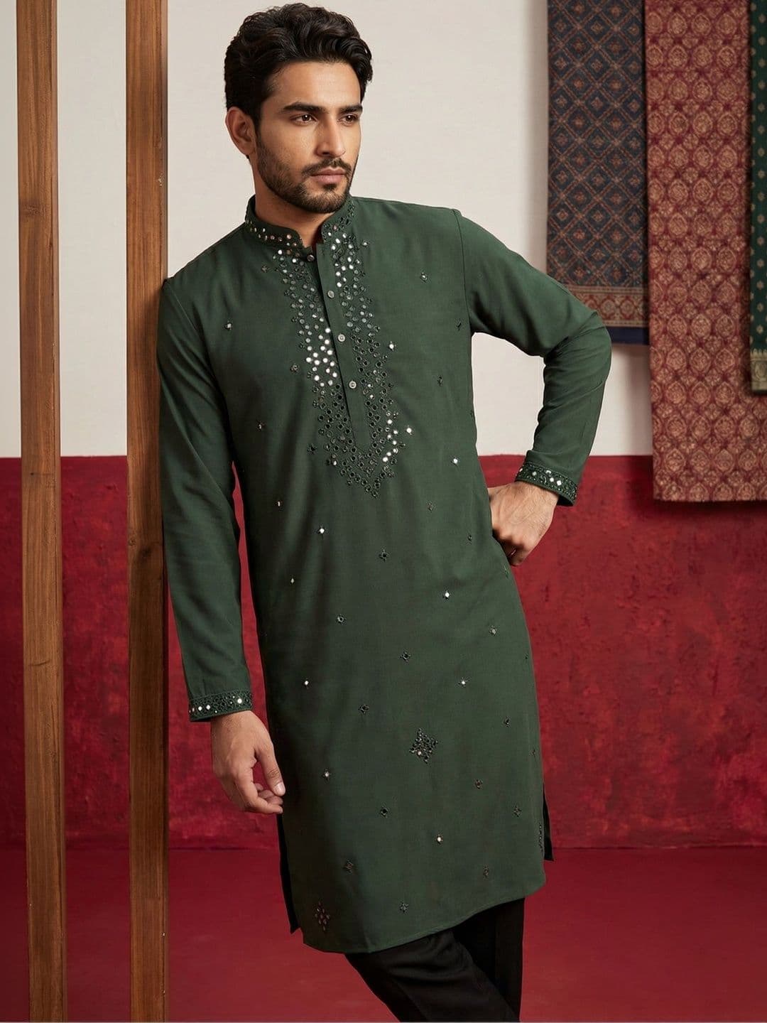 Jompers Japanese Fabric Embroidered Kurta - view 1
