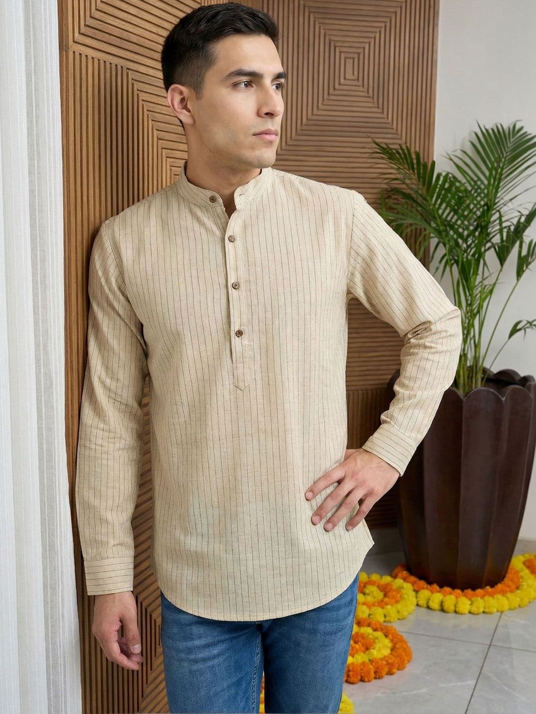 Jompers Men Striped Kurta - view 1