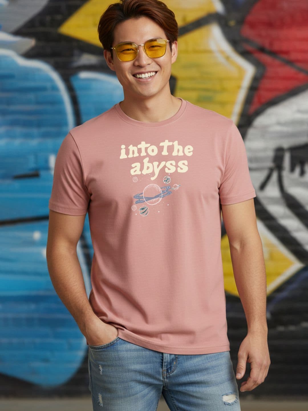 Greylongg Typography Printed Round Neck T-shirt - view 1