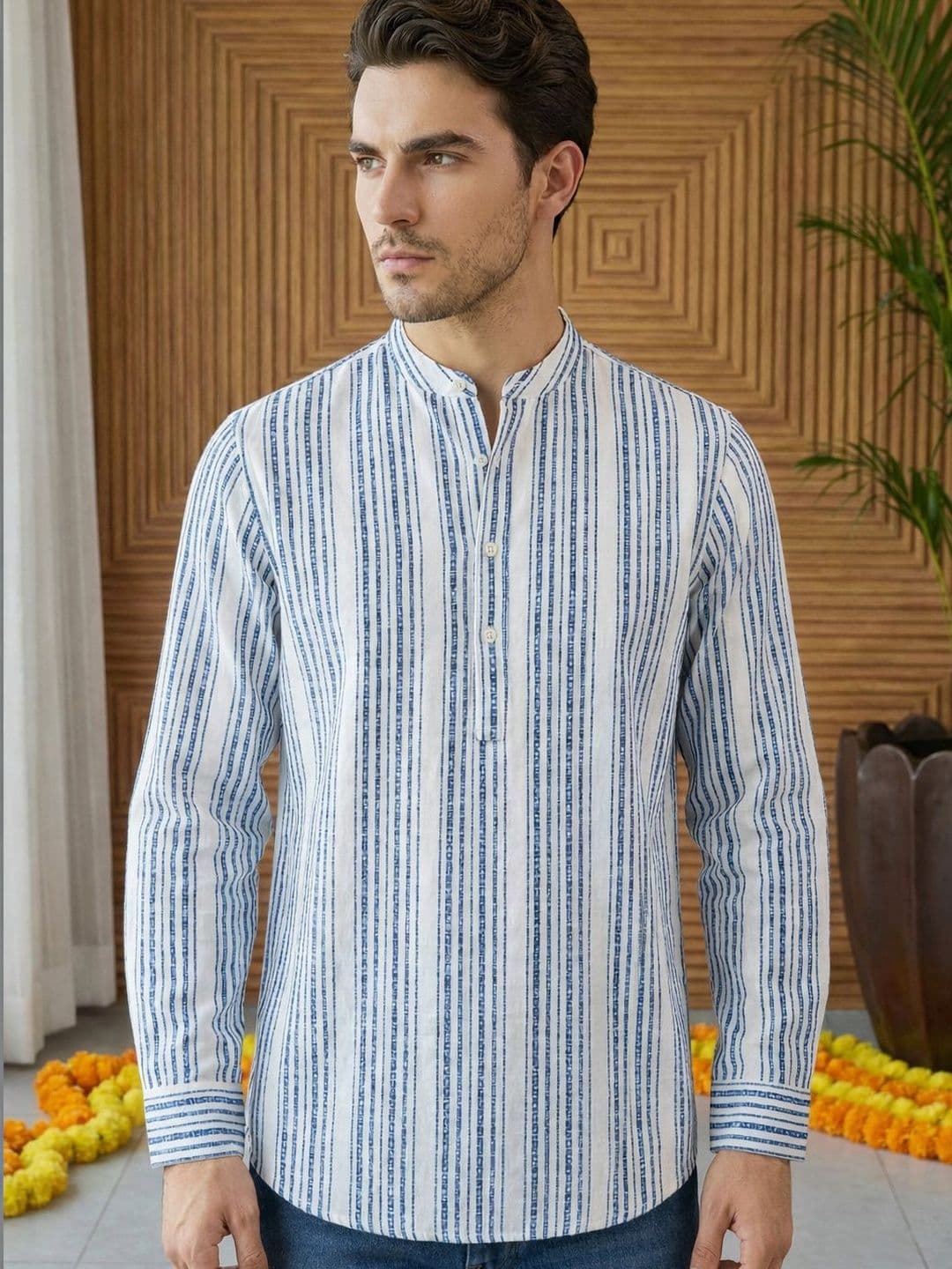 Jompers Men Striped Kurta - view 1