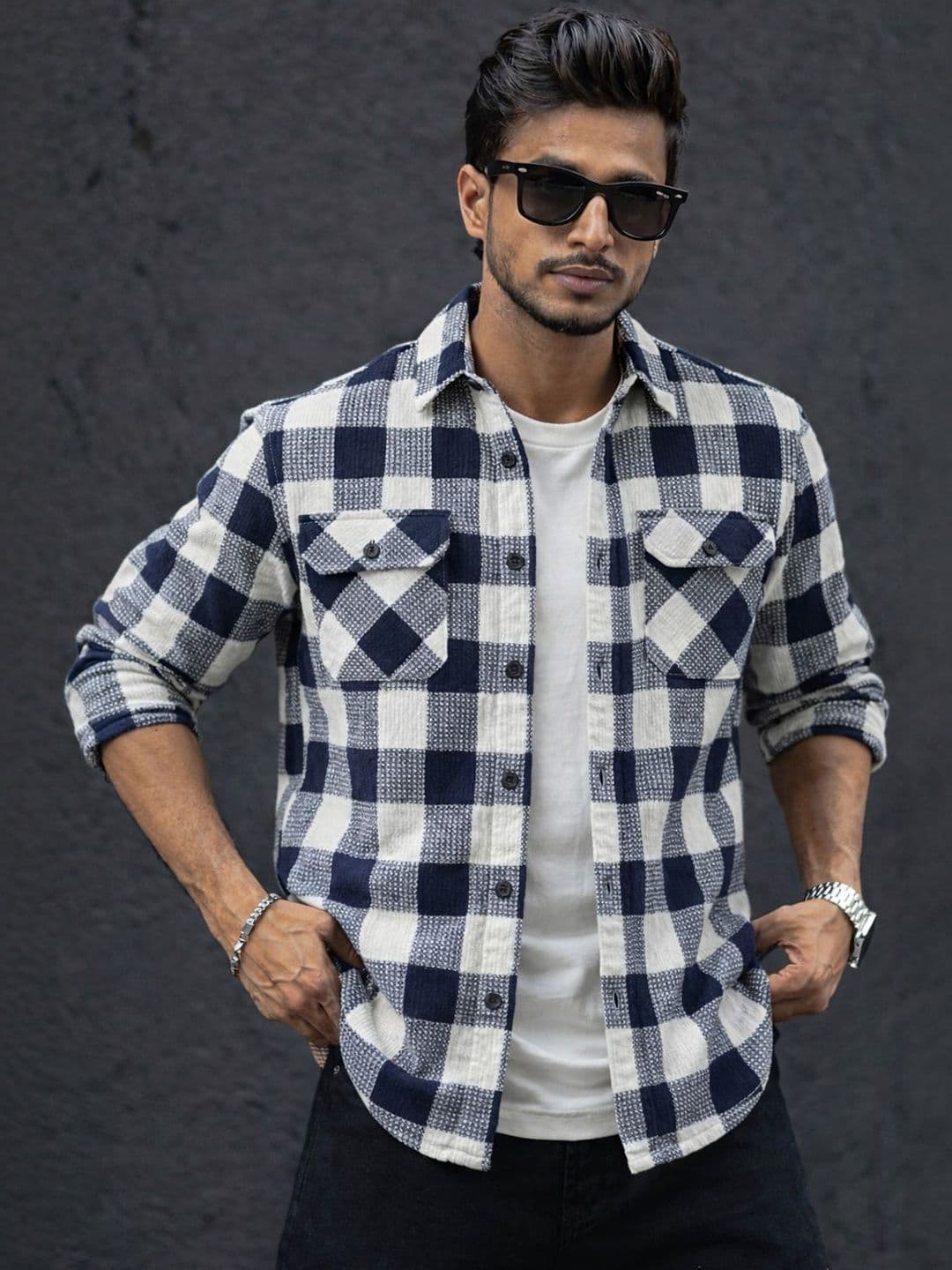 COMBRAIDED Men Checked Woven Jacket - view 1