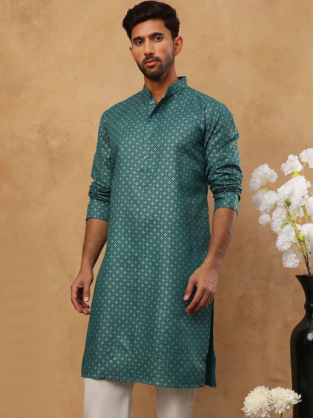 Jompers Men Floral Printed Kurta - view 1