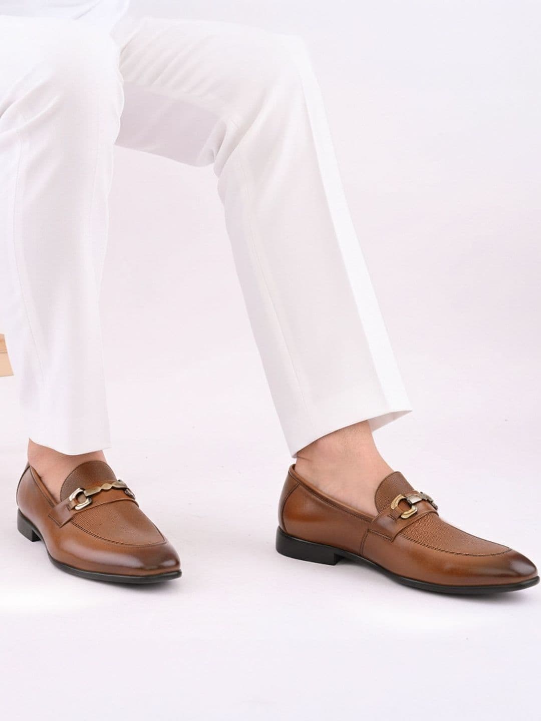 House of Pataudi Round Toe Formal Slip-On Loafers - view 1