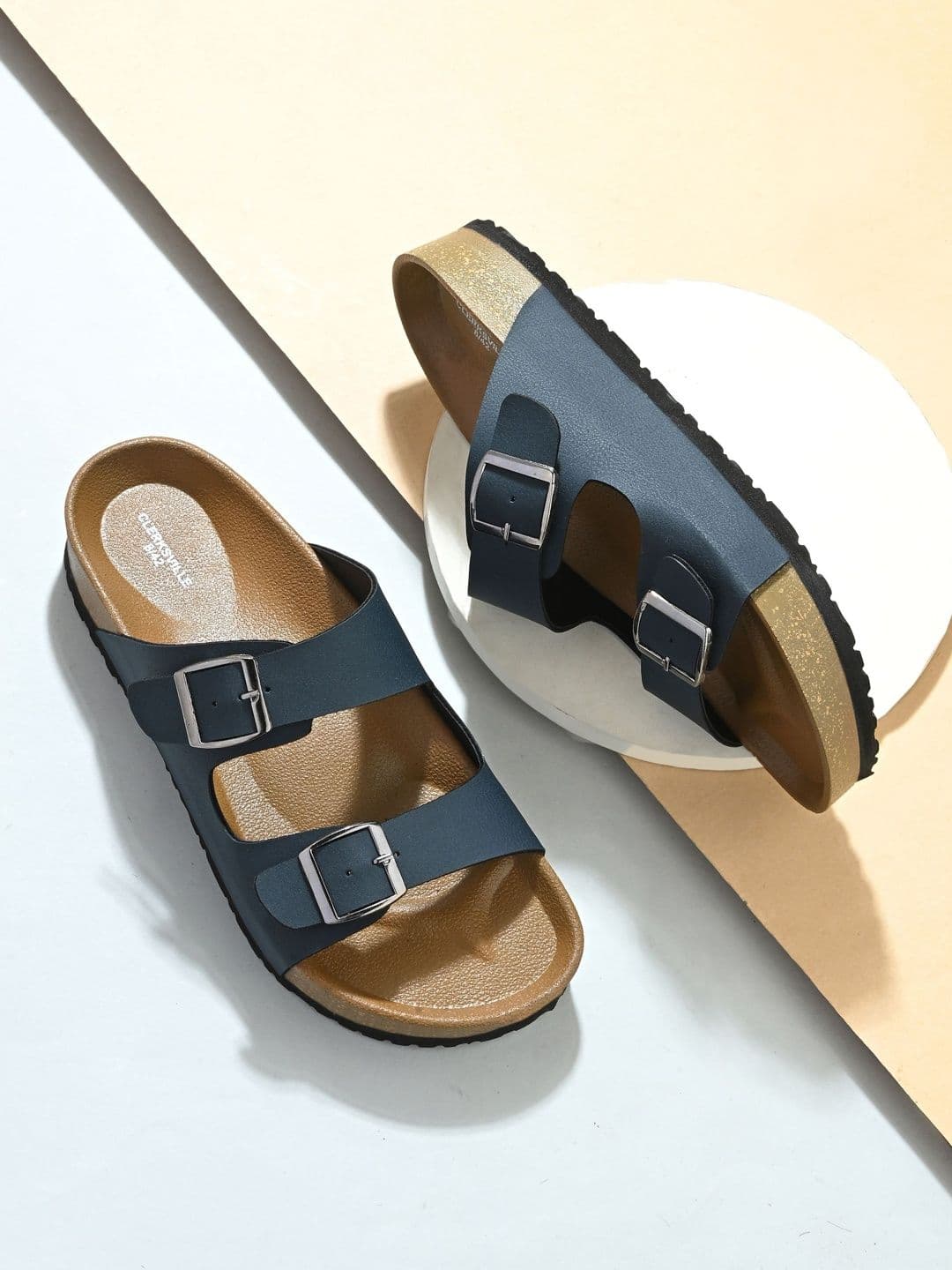 CLERKSVILLE Men Slip-On Casual Sandals with Open Toe PU Footbed & Grip Sole - view 1