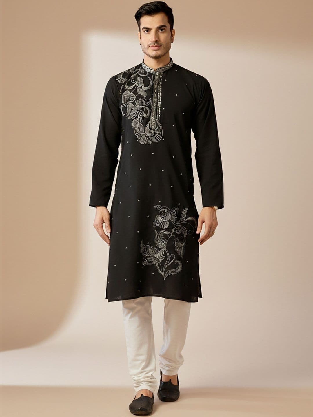 RANGRAAG Ethnic Motifs Mandarin Collar Kurta - view 1