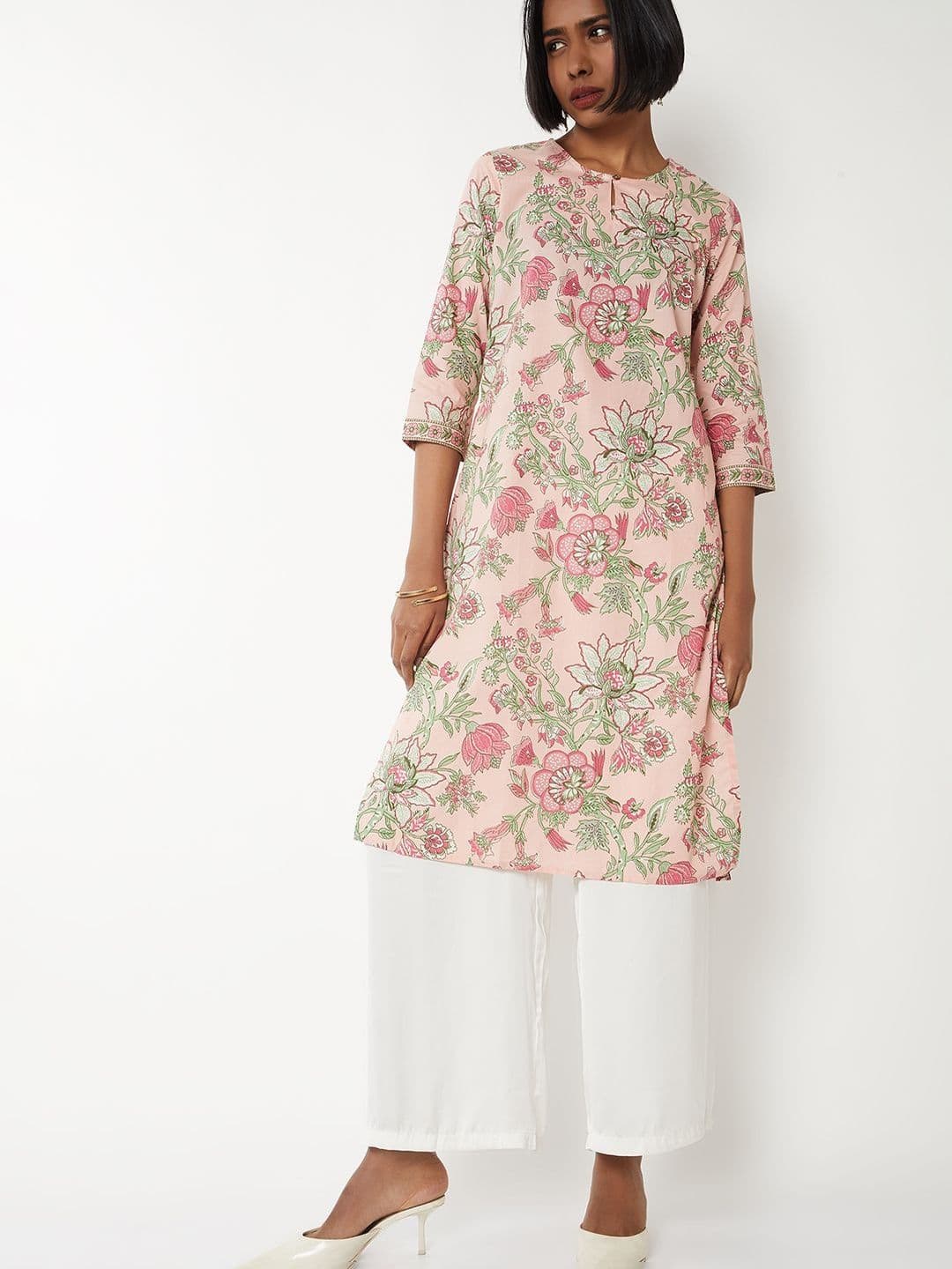 max Floral Embroidered Anarkali Kurta - view 1