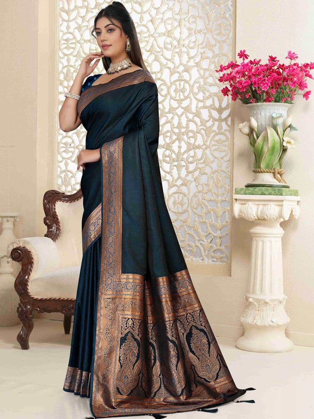Maharanga Woven Design Zari Banarasi Saree - view 1