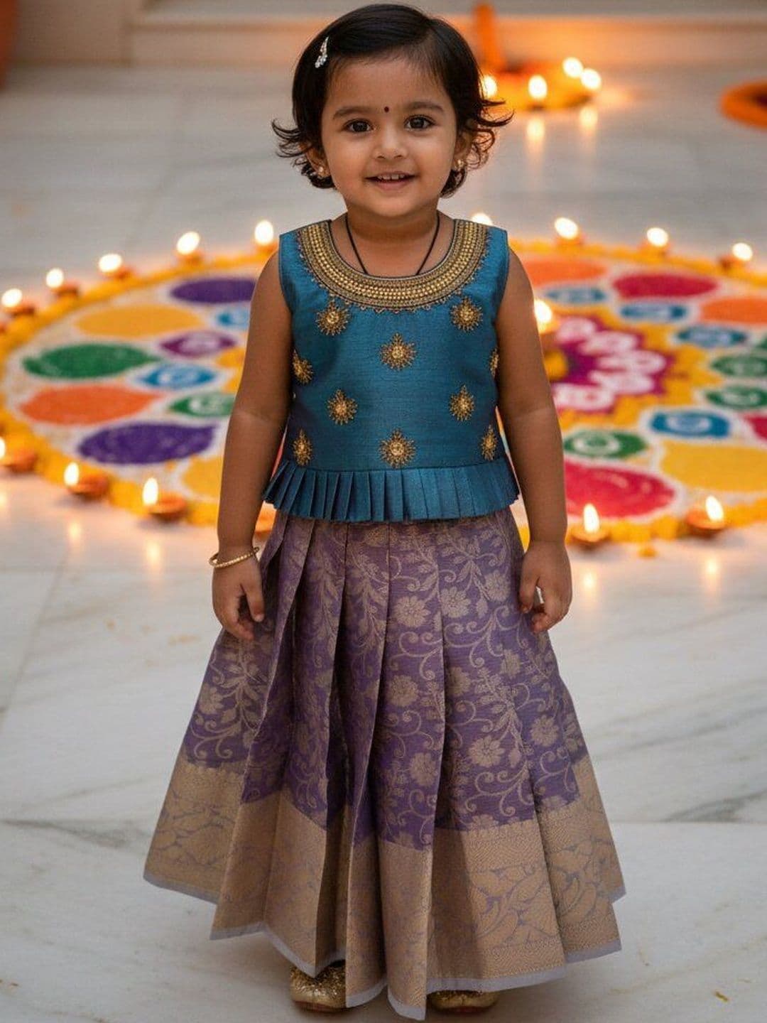 STORIZE Girls Embellished Ready to Wear Lehenga & - view 1
