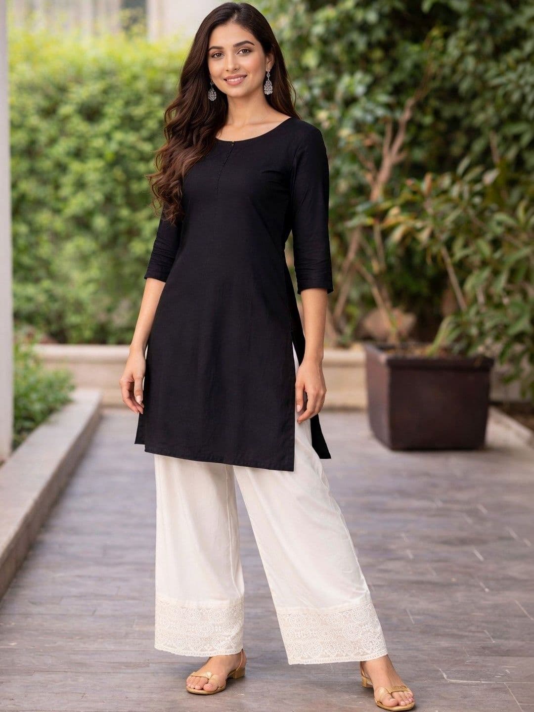URBAN KANYA Women Embroidered Ethnic Palazzos - view 1