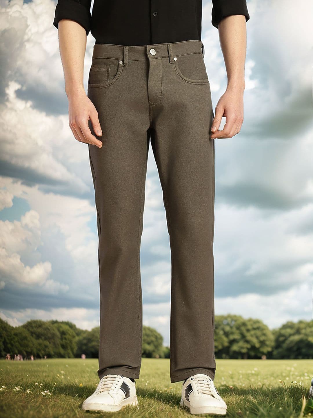 Thomas Scott Men Smart Straight Fit Mid-Rise Stretchable Jeans - view 1