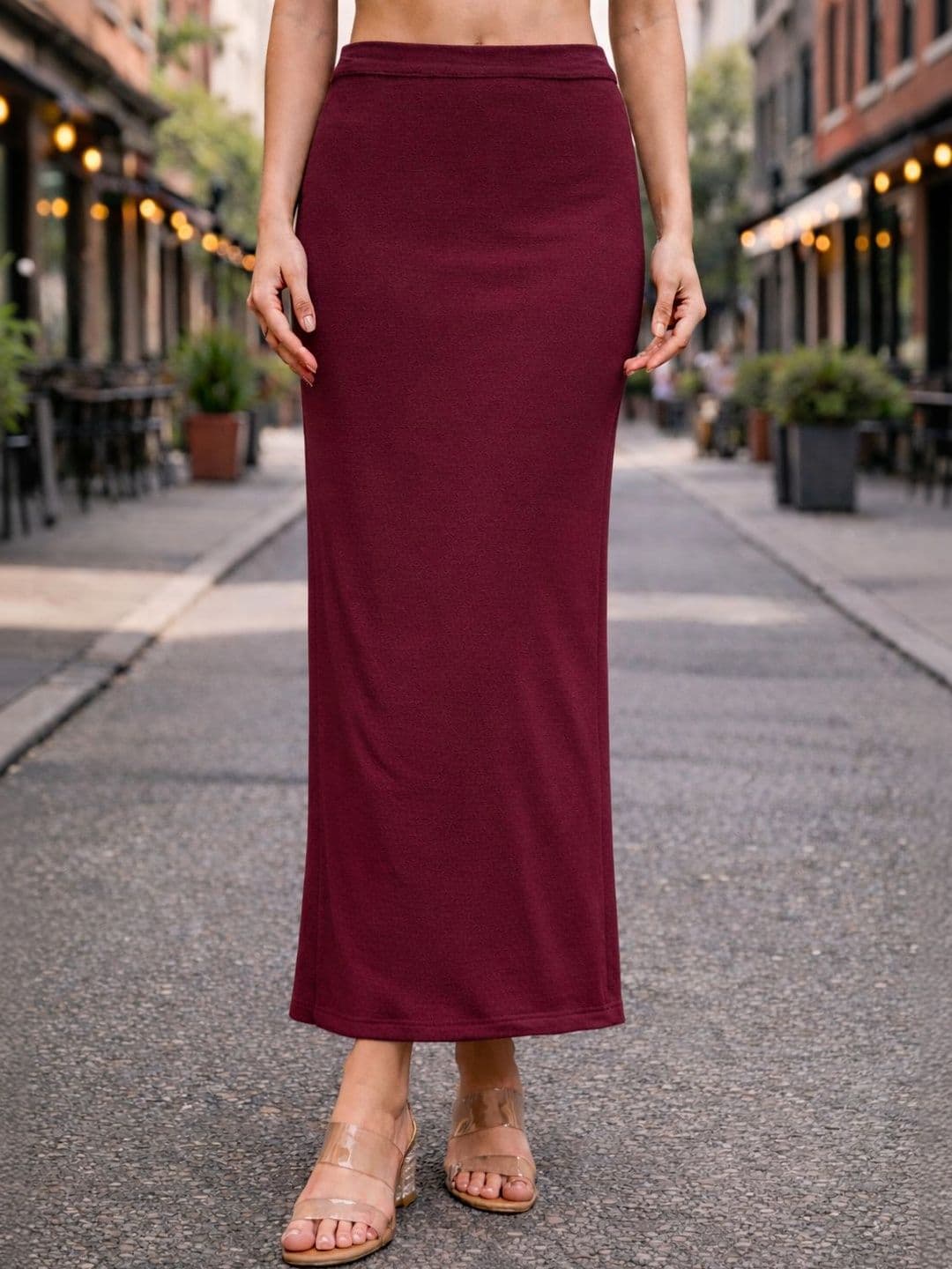 KASHIAN Women Back Slit Maxi Pencil Skirt - view 1