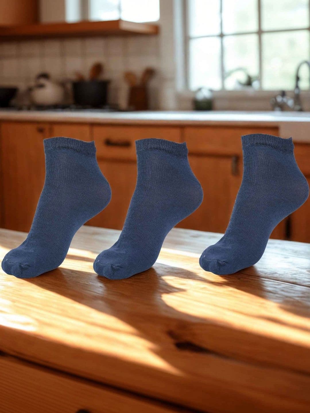 MJE Men Pack of 3 Cotton Blend Ankle Length Socks - view 1