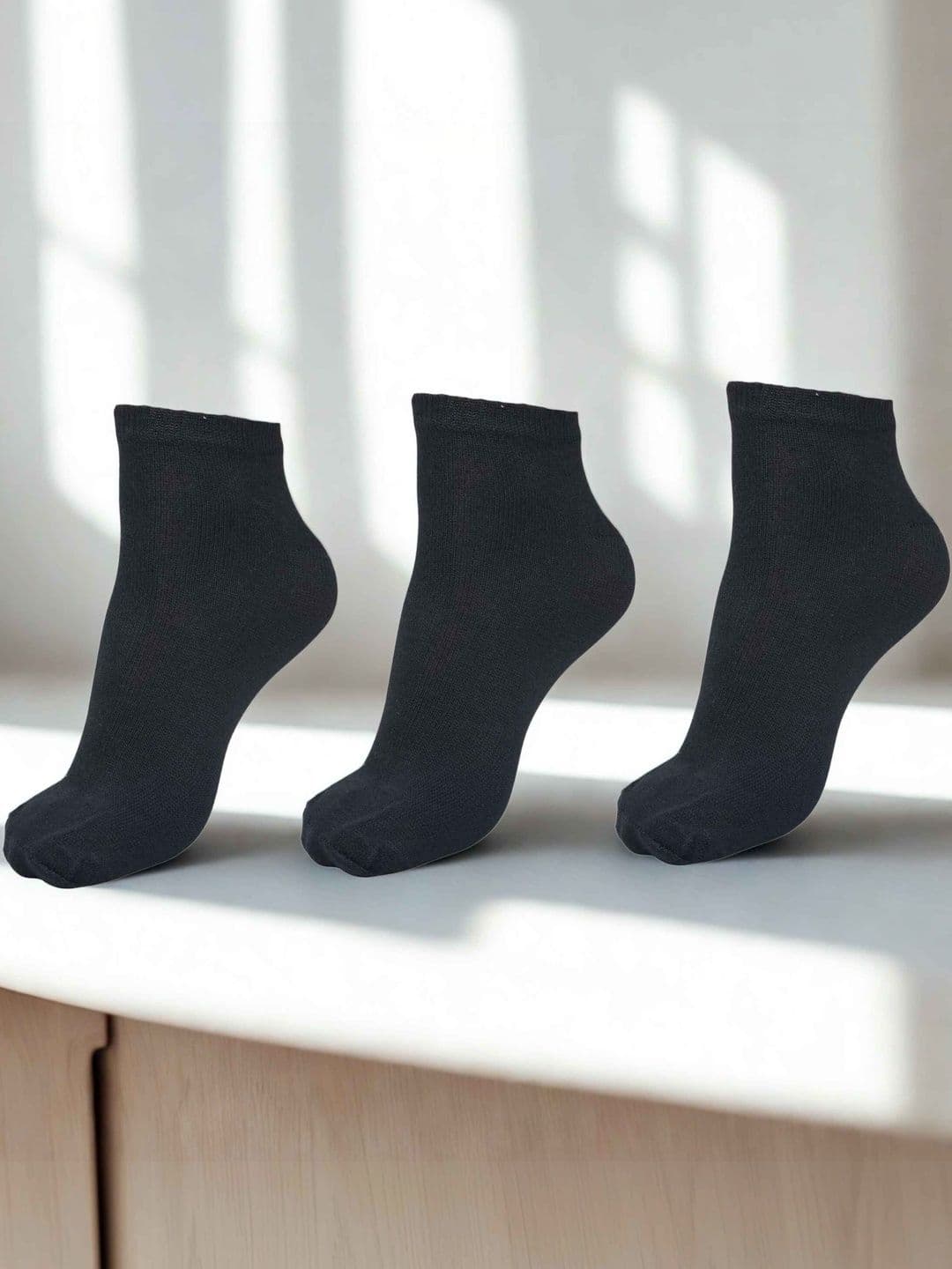MJE Men Pack of 3 Cotton Blend Ankle Length Socks - view 1