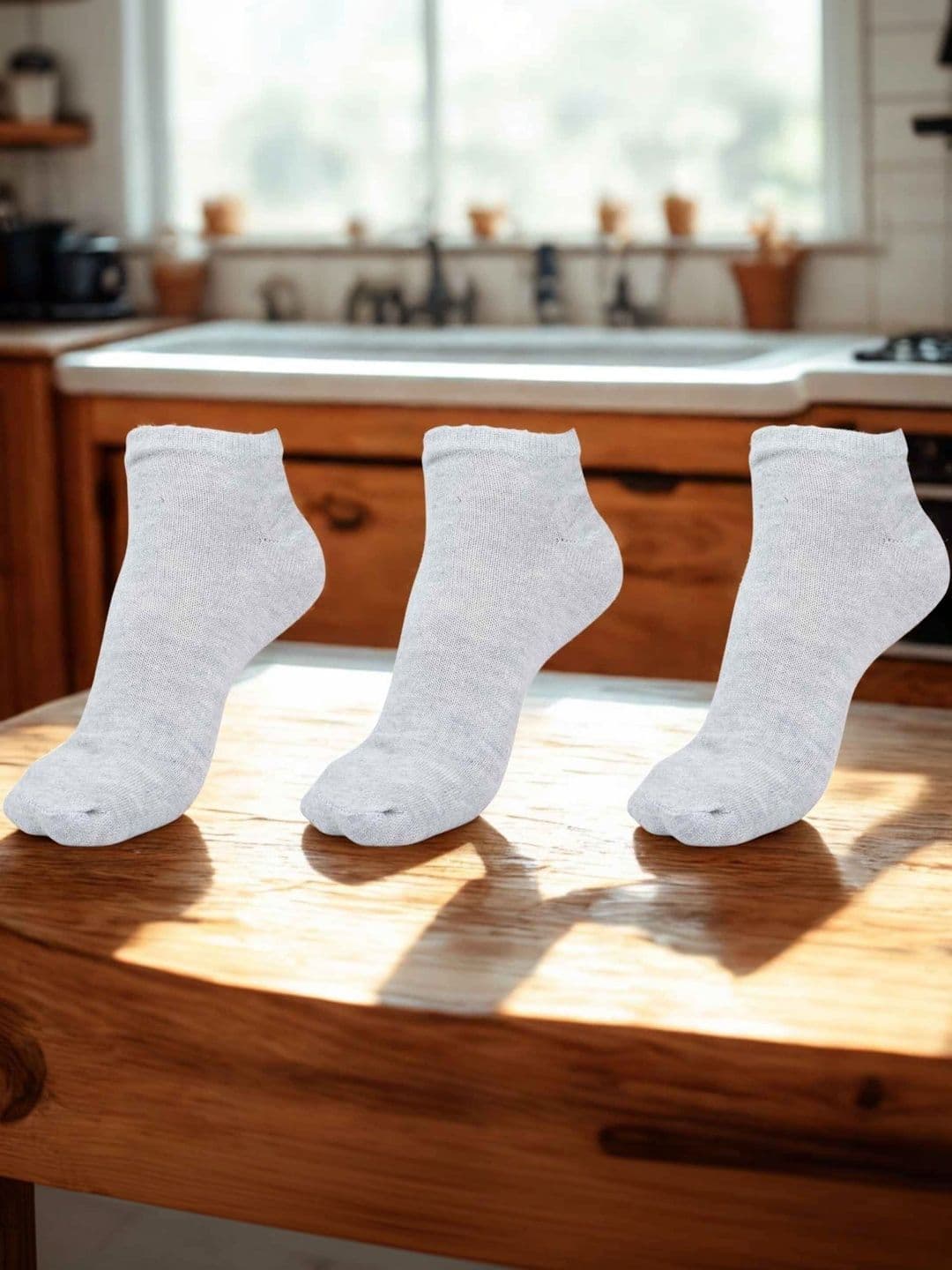 MJE Men Pack of 3 Cotton Blend Ankle Length Socks - view 1