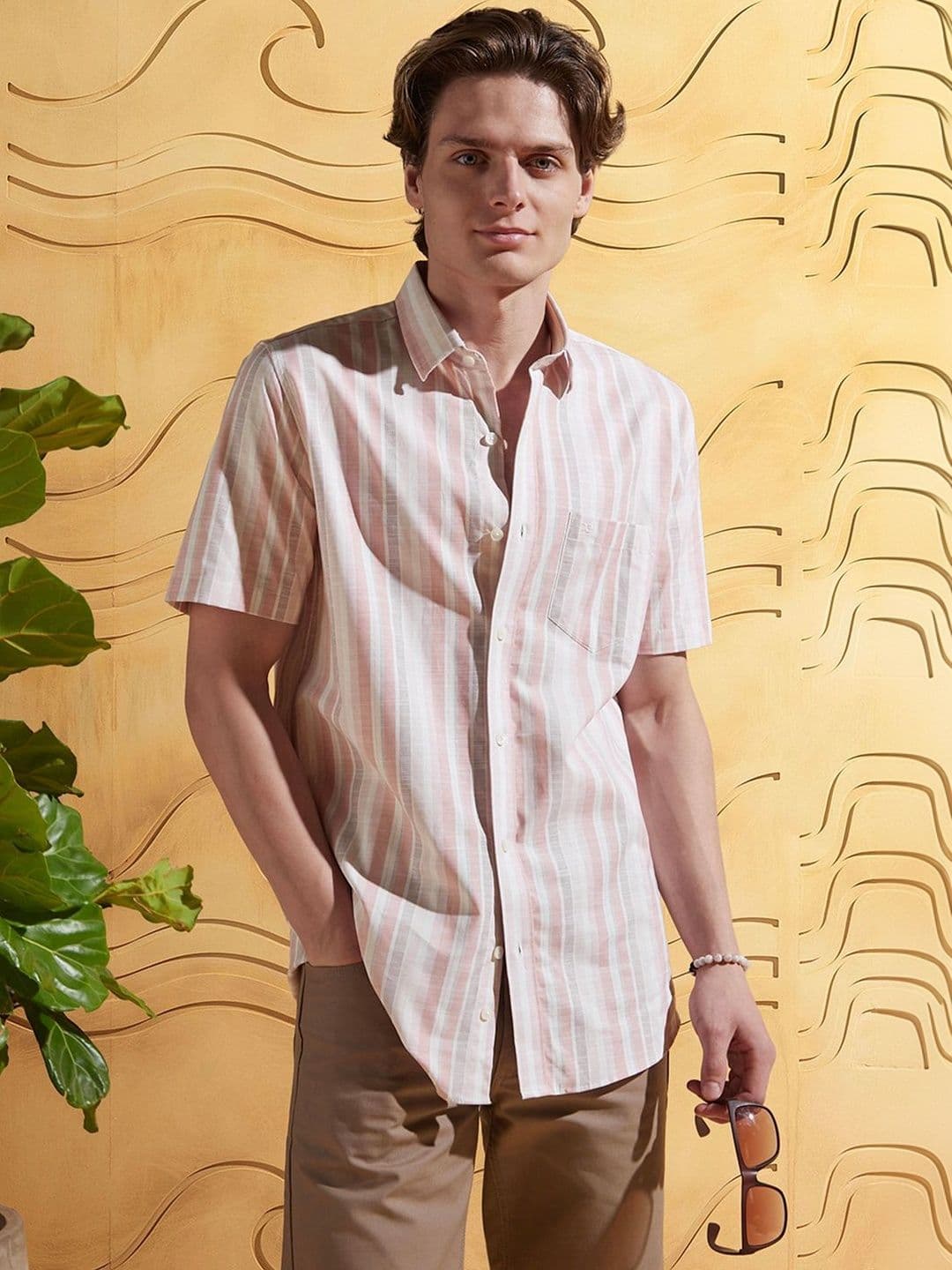 Peter England Casuals Men Striped Casual Shirt - view 1