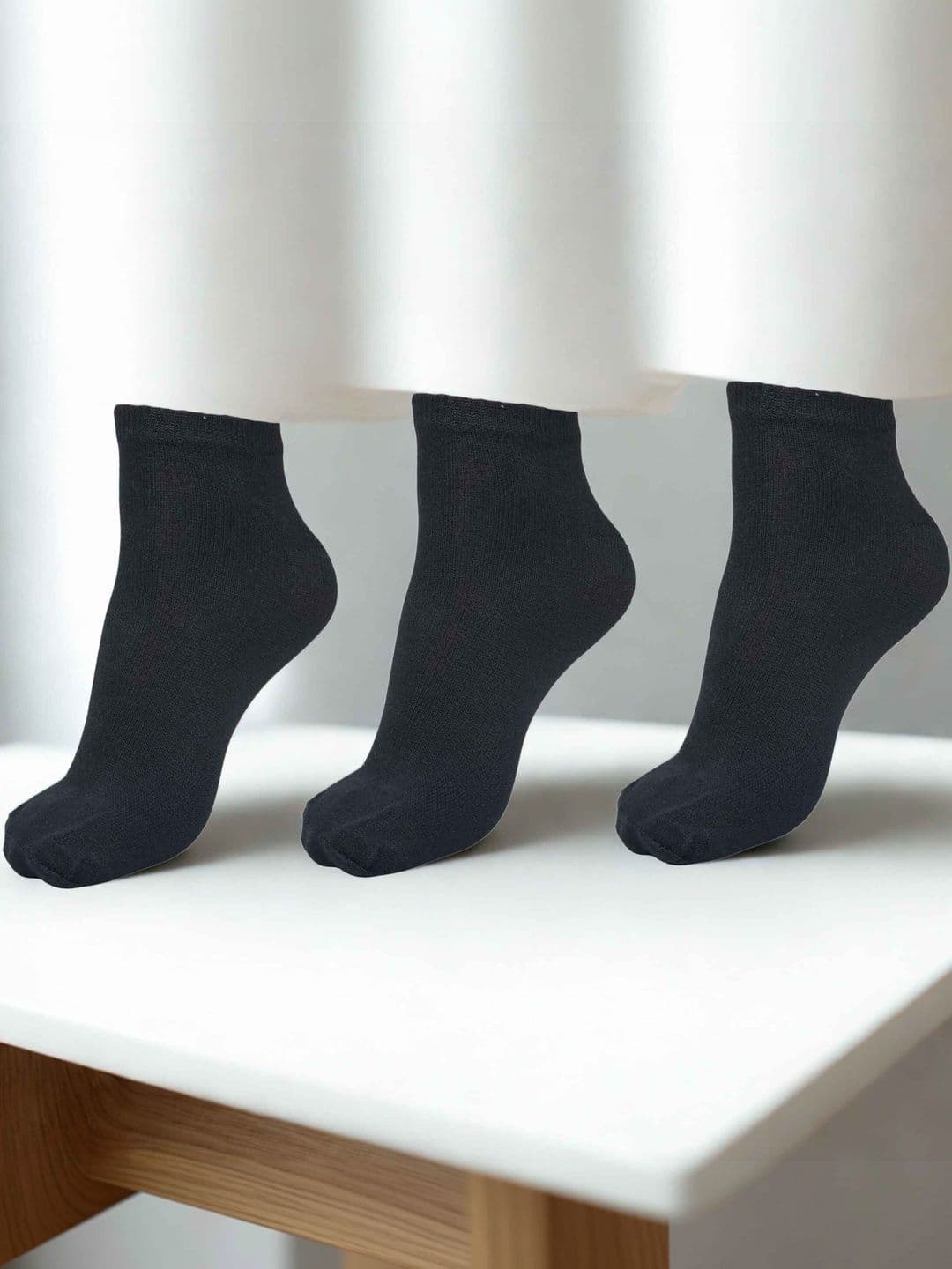 MJE Men Pack of 3 Cotton Blend Ankle Length Socks - view 1