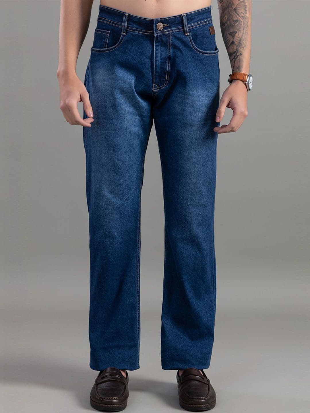 Club York Men Regular Fit Mid-Rise Light Fade Stretchable Jeans - view 1