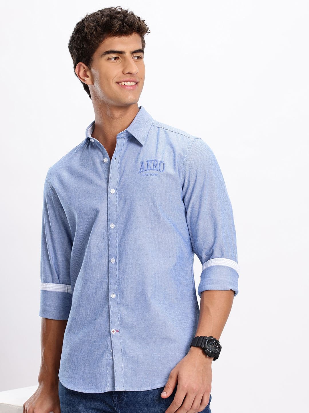 Aeropostale Embroidered Pure Cotton Casual Shirt - view 1