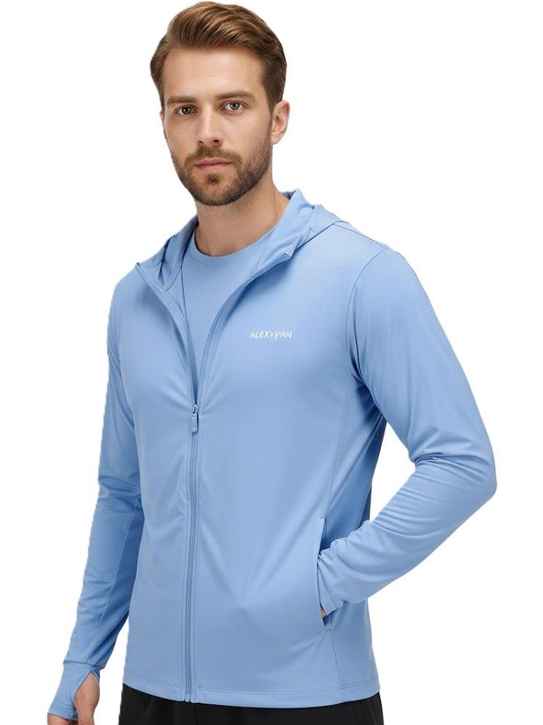 Alexvyan Men Water Resistant Outdoor Knitted Jacket