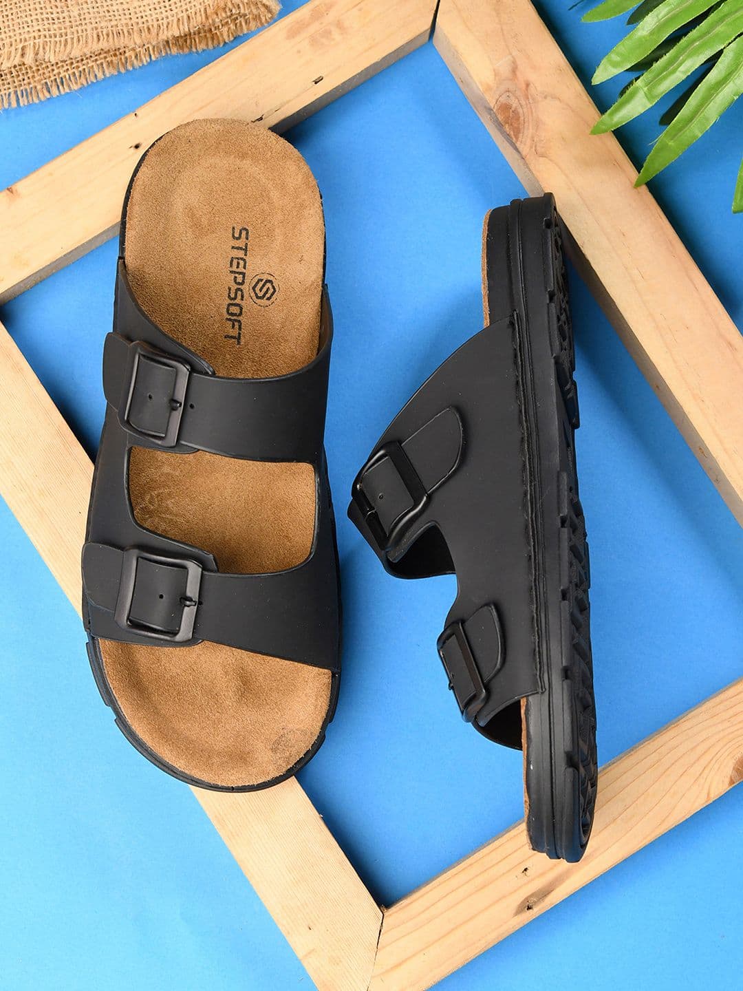 STEPSOFT Men PU Comfort Casual Sandals with Cushioned Footbed - view 1