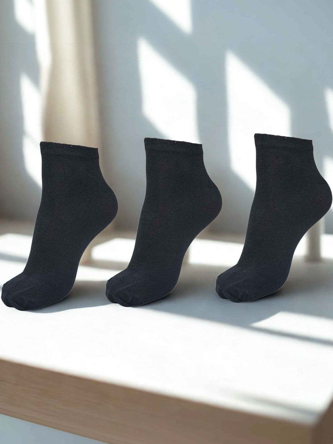 MJE Men Pack of 3 Cotton Blend Ankle Length Socks - view 1