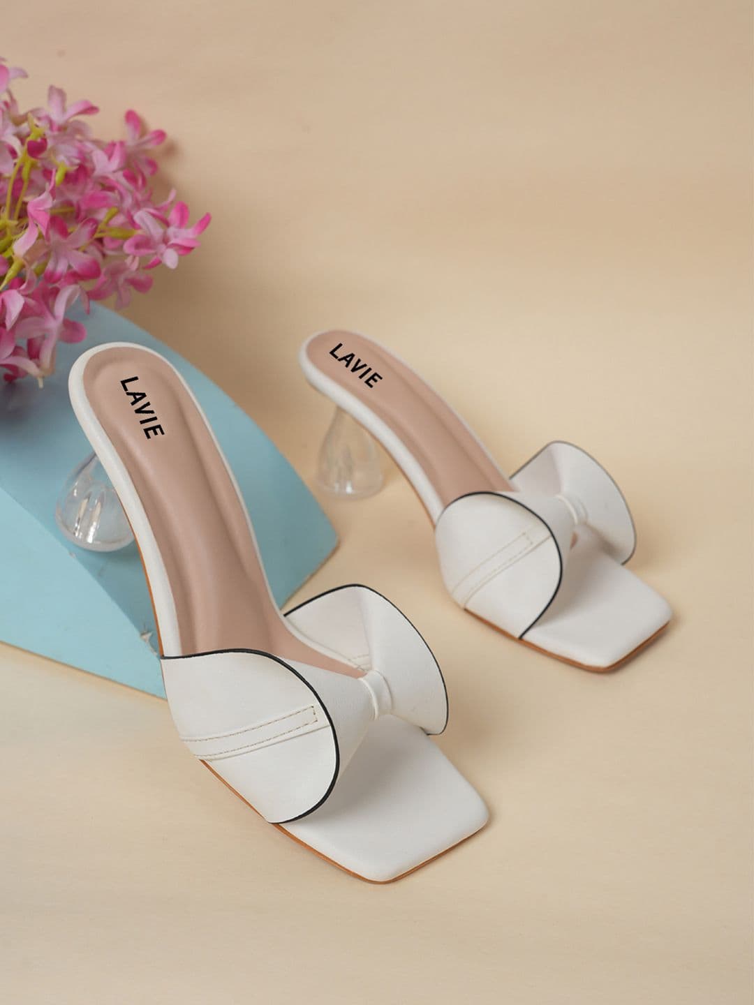 Lavie Party Block Mules with Bows - view 1