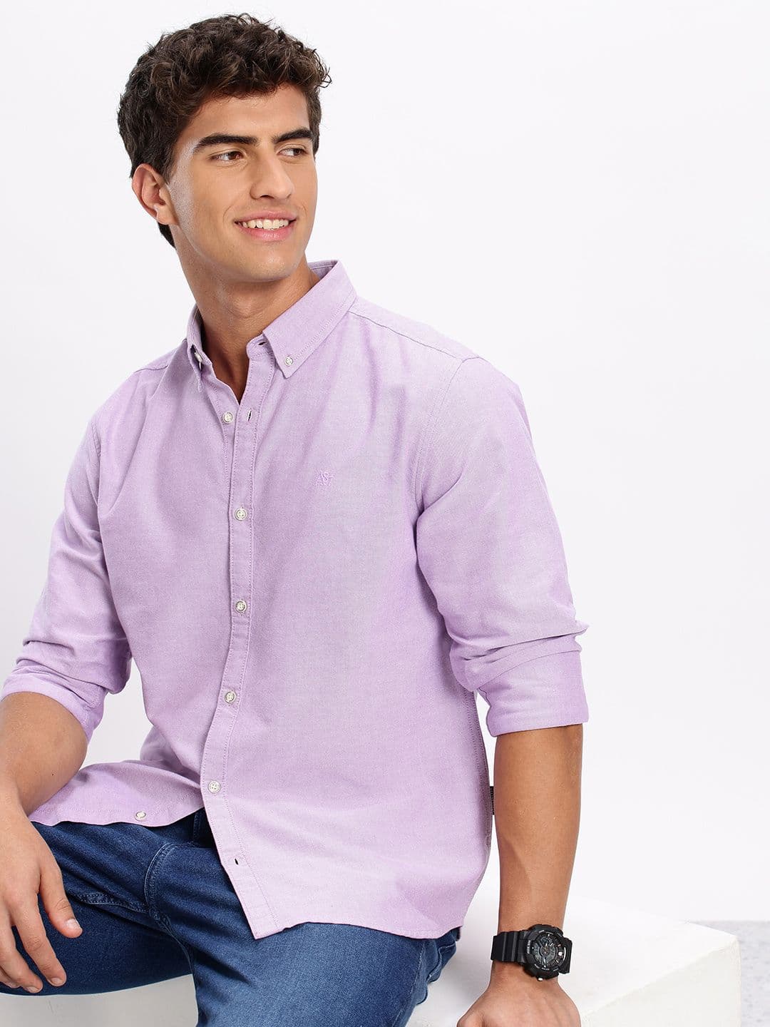 Aeropostale Button-Down Collar Pure Cotton Casual Shirt - view 1