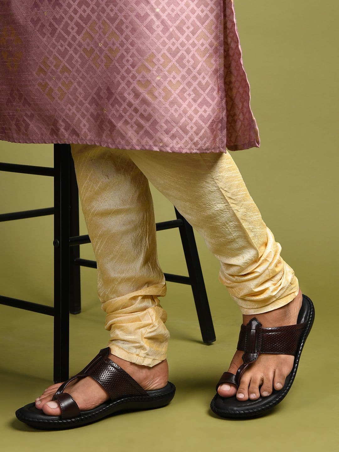 STEPSOFT Men Kolhapuri Toe-Loop Sandals with Perforated Strap & Stitched Sole - view 1