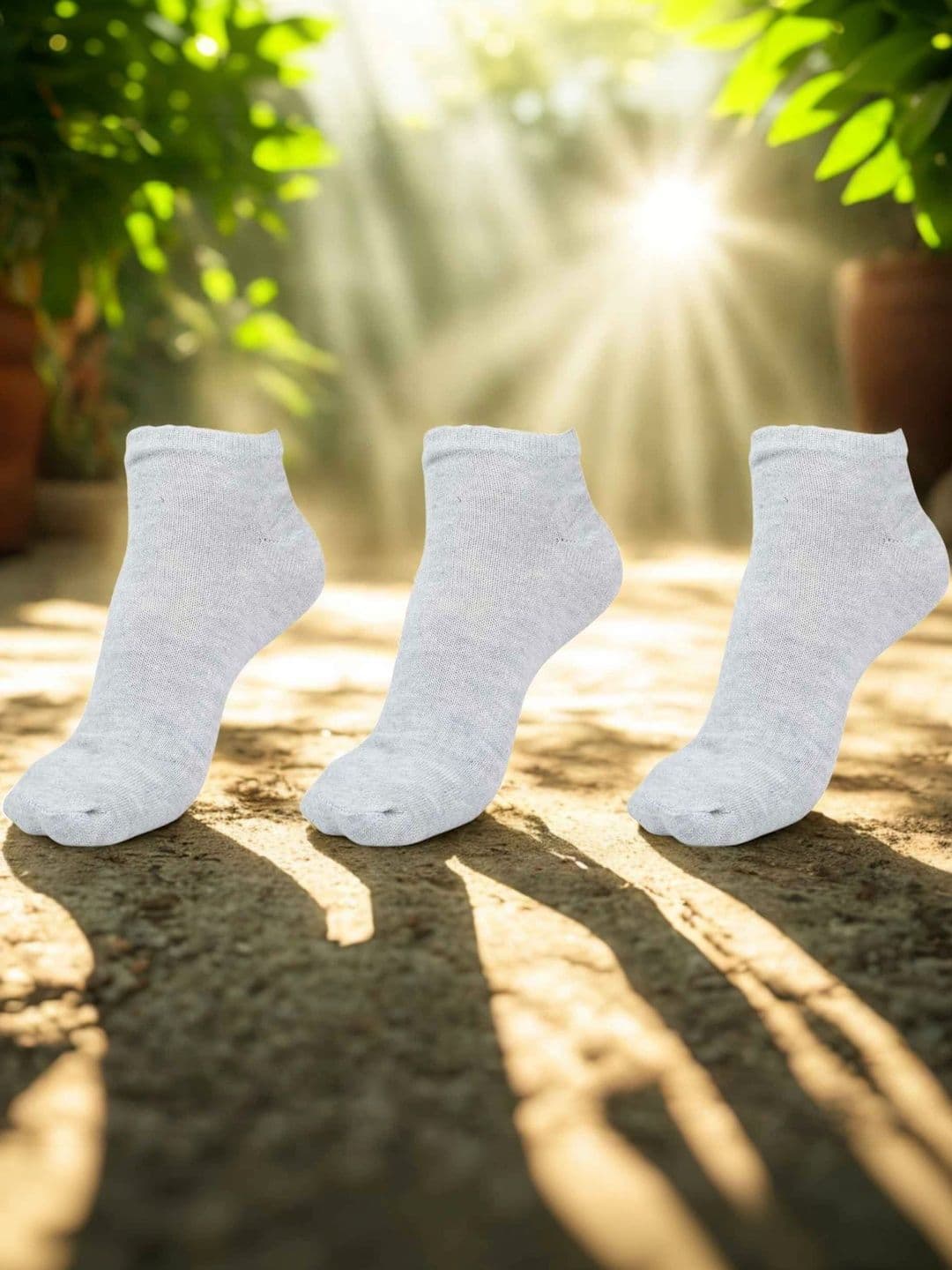 MJE Men Pack of 3 Cotton Blend Ankle Length Socks - view 1