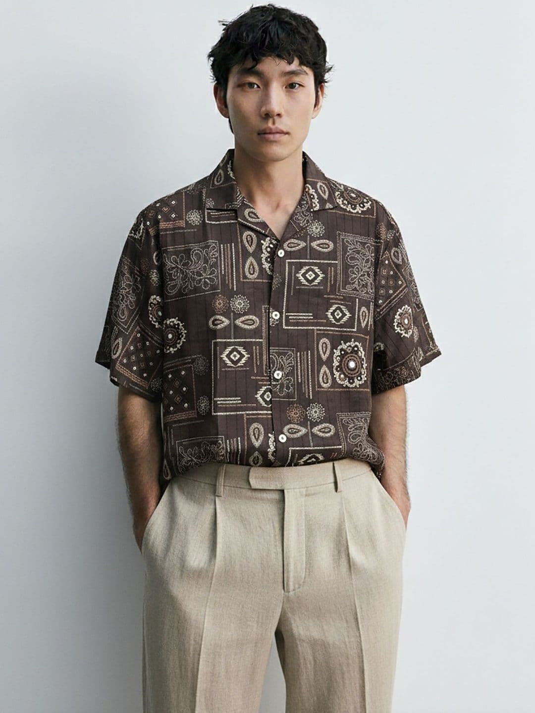 MISCHIEF MONKEY Men Classic Printed Casual Shirt - view 1