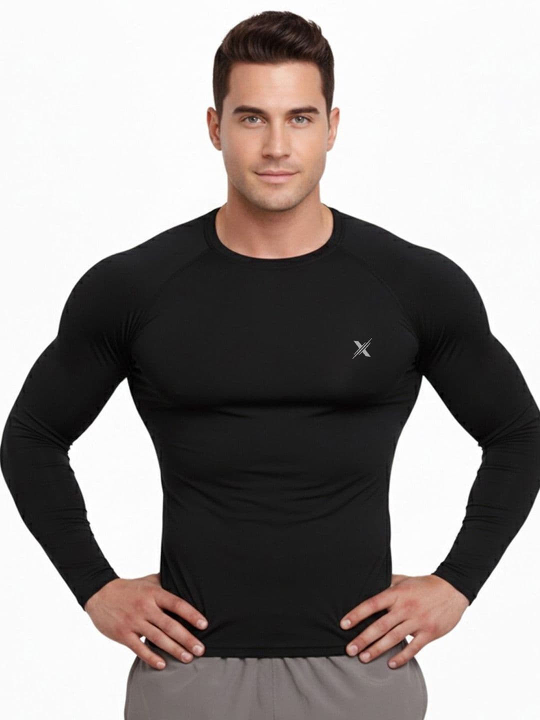 FTX Men Muscle Fit Brand Logo Compression T-shirt - view 1