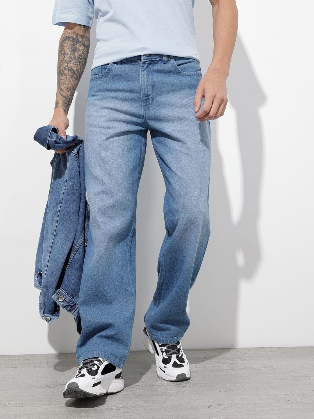 The Roadster Life Co. Men Relaxed Fit Pure Cotton Light Fade Jeans - view 1