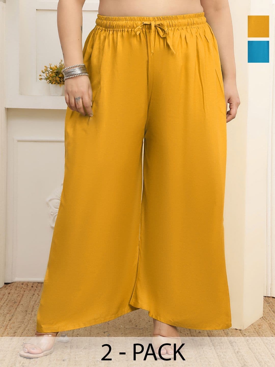Valles365 by S.C. Women 2 Flared Ethnic Palazzos - view 1