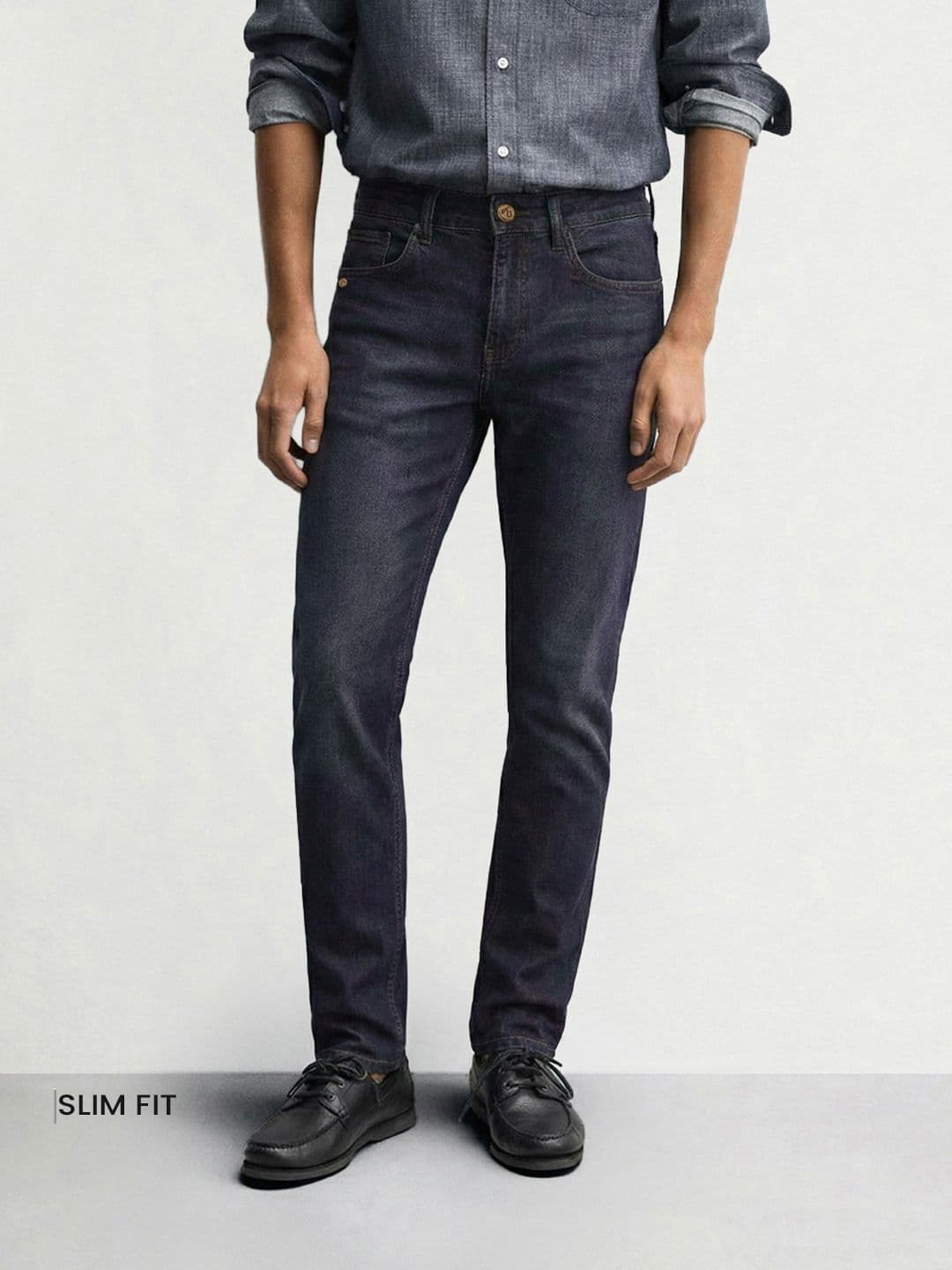 The Indian Garage Co Men Slim Fit Mid-Rise Light Fade Stretchable Jeans - view 1