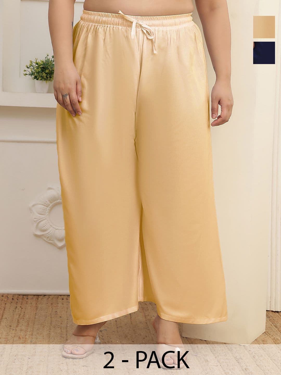 Valles365 by S.C. Women 2 Flared Ethnic Palazzos - view 1