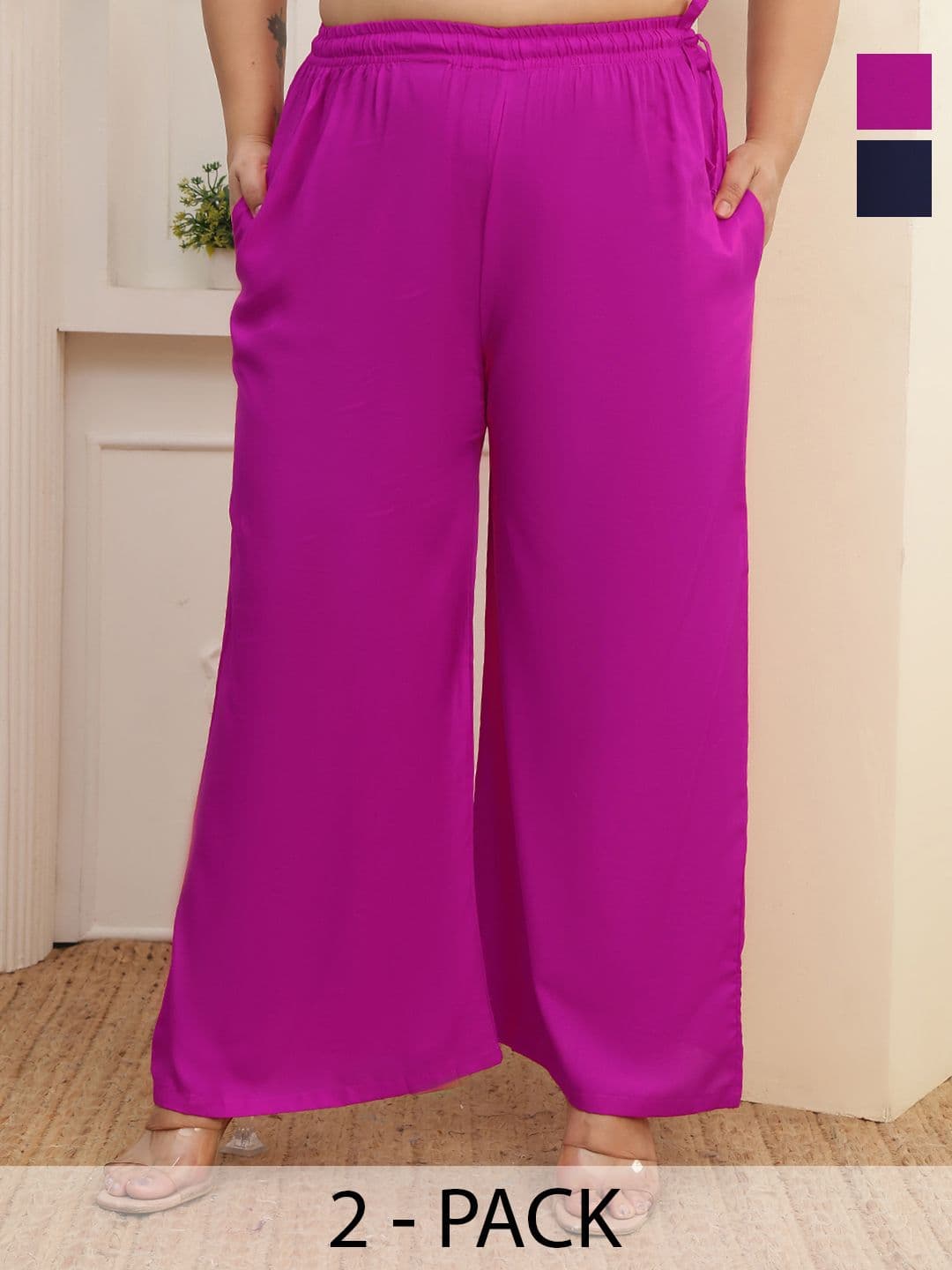 Valles365 by S.C. Women 2 Flared Ethnic Palazzos - view 1